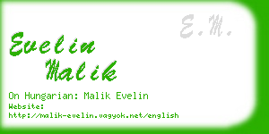 evelin malik business card